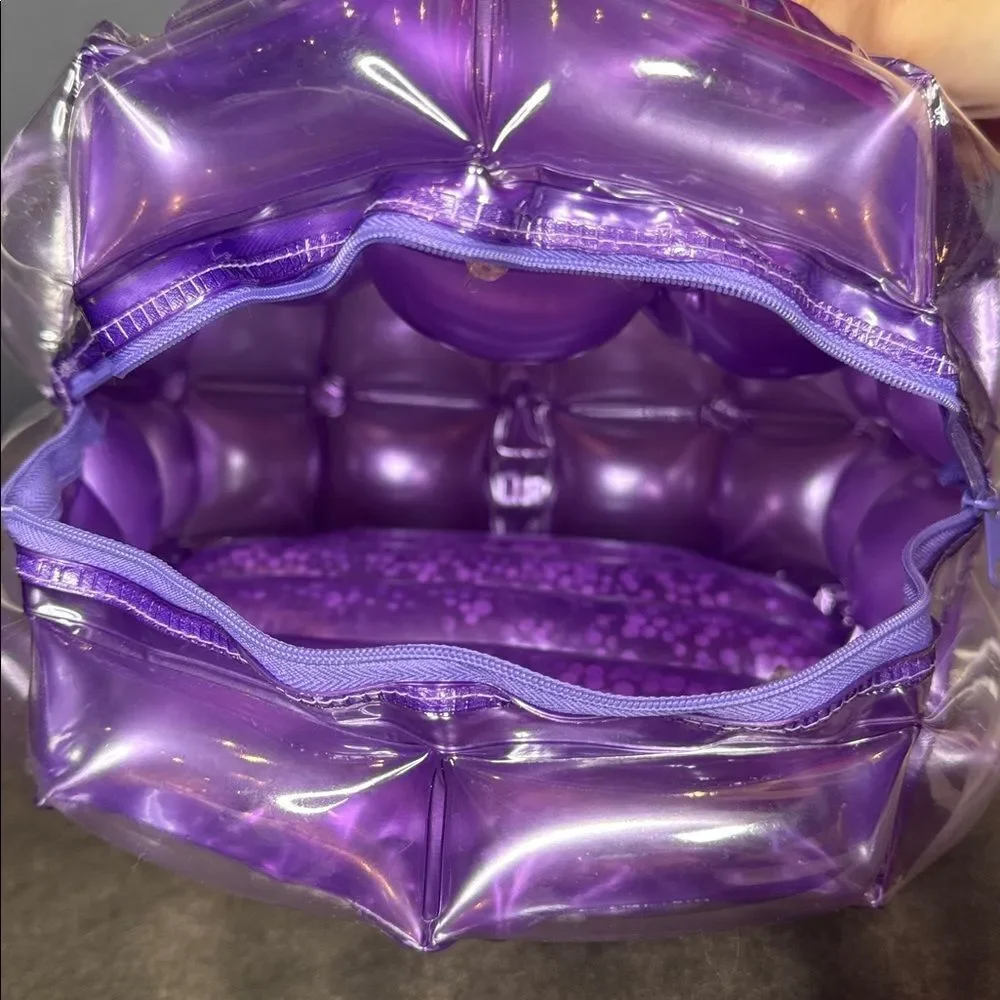 Purple Inflatable 90’s Retro Bubble BackPack Foam Ball One Size VINTAGE
